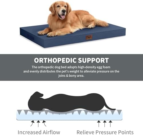 Waterproof Orthopedic Outdoor Dog Bed XL for Extra Large Dogs - Image 2
