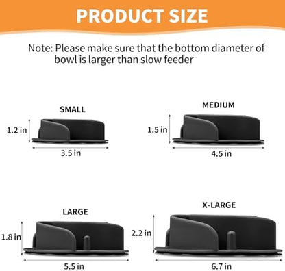 Slow Feeder Dog Bowls Insert, Animire Soft Silicone Slow Eating Dog Food Bowl for Small, Medium and Large Dogs, Compatible with Regular and Elevated Bowls - Image 5