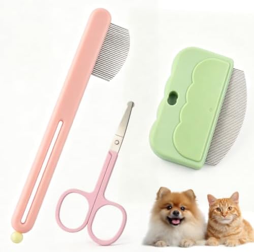 3 Pack Dog Eye Combs, Stainless Steel Tear Stain Remover Tool for Pet Cats by Unknown