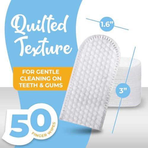 Dog Teeth Cleaning Finger Wipes - Easy Cats & Dogs Dental Care Toothbrush and Tooth Brushing Kit, Freshen Bad Breath, Reduces Plaque - 50 Count - Image 3