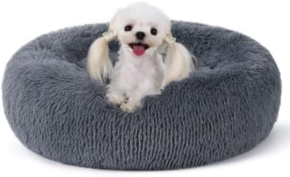 rabbitgoo Calming Cat Beds for Indoor Cats, 23 inches, Dark Grey by rabbitgoo