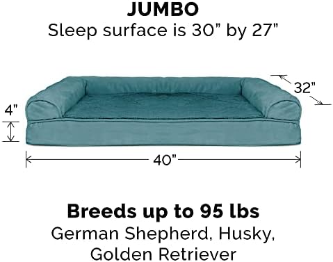 Furhaven Replacement Dog Bed Cover Plush & Suede Sofa-Style, Machine Washable - Deep Pool, Jumbo (X-Large) - Image 3