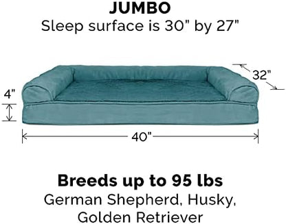 Furhaven Replacement Dog Bed Cover Plush & Suede Sofa-Style, Machine Washable - Deep Pool, Jumbo (X-Large) - Image 3