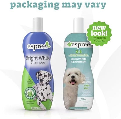 Espree Bright White Dog Shampoo & Conditioner, Dog Coat Whitening, 20oz - Image 2