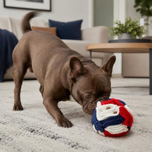 Glory To Dog Puppy/Small Breed Snuffle Ball Toy Celebration Red White Blue - Image 2