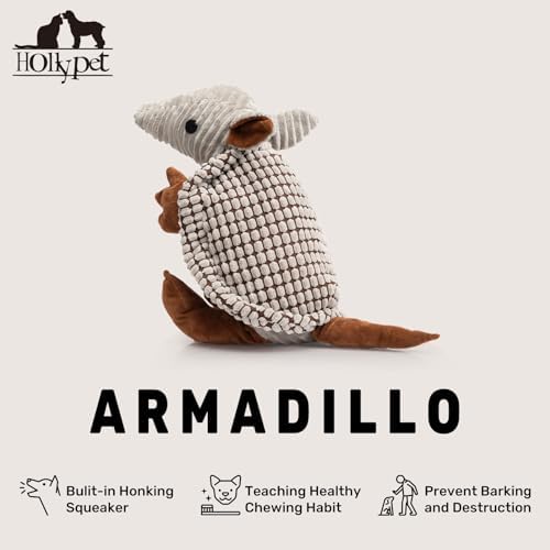 Hollypet Armadillo Squeaky Dog Toys for Medium Large Dogs, 14" - Image 4