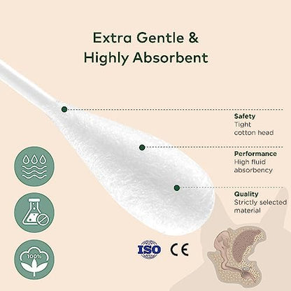 ARCA PET Cotton Swabs for Dogs and Cats - Cat & Dog Ear Cleaner Long Cotton Swab - Extra Large Cotton Head, Cat & Dog Ear Cleaning Kit for Puppies, Multipurpose Pet Cotton Swabs (Extra Large 100 Buds) - Image 3