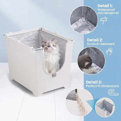 2 Pack Litter Box Liners For Modkat Flip, Reusable, Tear-Resistant - Image 5