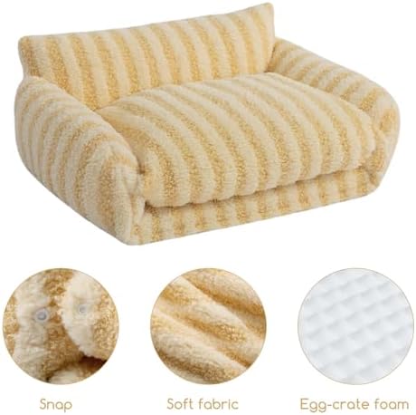 Hollypet Cat Bed Small Dog Orthopedic Couch Beds for Pets up to 13 lbs - Image 5