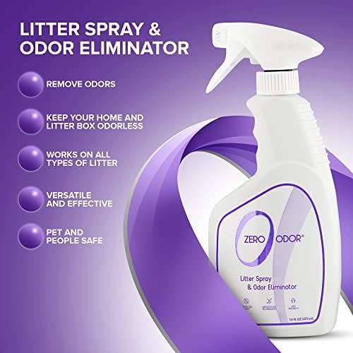 Zero Odor – Litter Odor Eliminator - Permanently Eliminate Litter Odors with Best Patented Molecular Technology - Pet Safe & Works on all types of litter, 16oz (Over 400 Sprays) (Pack of 2) - Image 5