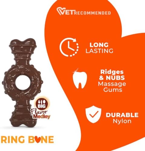 Nylabone Power Chew Ring Bone Dog Chew Toy, Flavor Medley, X-Small - Image 3