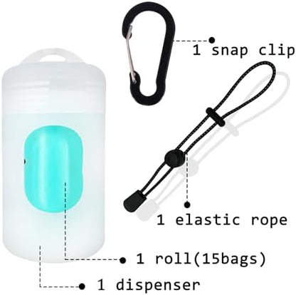 Dog Poop Bag Dispenser for Leash with Snap Clip, Skin-friendly Texture Waste Bag Holder for Dog Walks and Cats, Pets Litter Bag Container, Indoor & Outdoor Use (Transparent, 1) - Image 4