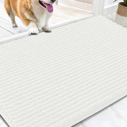 OLANLY Dog Door Mat for Muddy Paws 34x21, Extra Absorbent Chenille Mud Mat by OLANLY