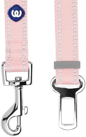 Blueberry Pet Pastel Colored Reflective Dog Harness with Seatbelt Clip – Adjustable No-Pull Pet Vest for Walking and Car Safety, Small Size in Baby Pink - Image 4
