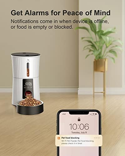 Petory WiFi Automatic Cat Feeder - 4L Dry Food Dispenser for Cats and Dogs - Image 3