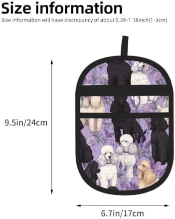 Elegant Poodle Dog Lavender Purple Pet Hair Removal Glove For Cats Dogs - Image 3