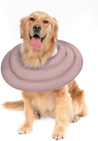 Dog Cones for Large Dogs,Comfortable Adjustable Soft Dog Cone Alternative After Surgery,Elizabethan Donut Collar for Large Dogs Recovery,Different Sizes for Cats,Medium Dogs and Small Dogs by GAGABODY
