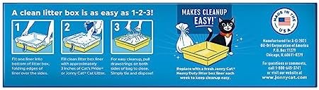JONNY CAT Litter Box Liners, Heavy Duty Drawstring Liners, Pack of 4 Boxes, 5 Liners per Box, 3 FT X 18 IN, Tear Resistant - Image 6