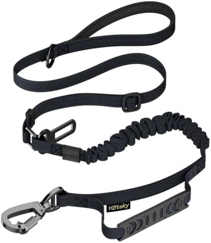 Hotsky Tactical Bungee Shock Absorbing No Pull Strong Dog Leash,Black,4-6FT by Hotsky