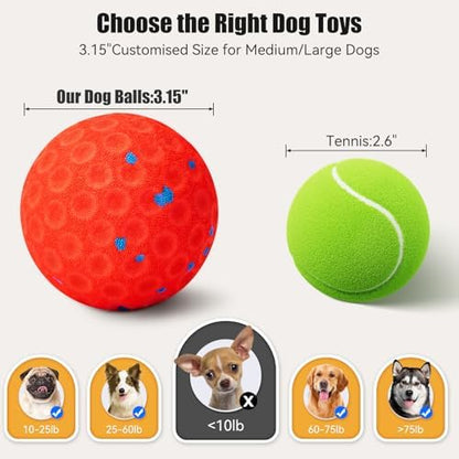 Interactive Dog Toys, Chew-Proof Dog Ball for Aggressive Chewers - Image 3