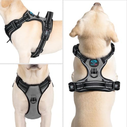 PHOEPET No Pull Dog Harness Medium Reflective Front Clip Vest with Handle - Image 2