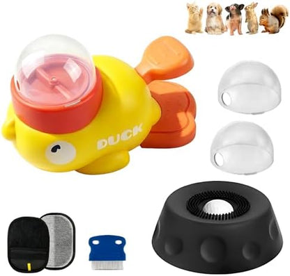 Non Bisphenol A Ball Dog Lick Bowl, Duck Snack Dispenser, Pet Beauty Gloves, Cleaning Comb, Suitable for Small and Medium Sized Dogs and Cats, Non Slip Dishwasher Safe by Unknown