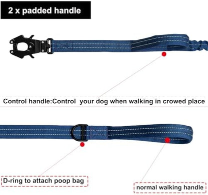 ICEFANG Tactical Dog Leash with Quick-Release Metal Clasp,Bungee-Dog Lead - Image 4
