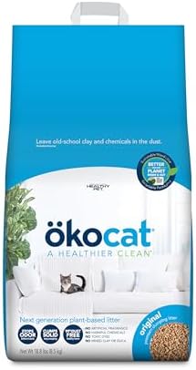 ökocat Original Natural Wood Clumping Cat Litter, Odor Control 18.8 lbs by okocat