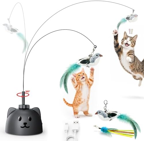 CATPICK Automatic Interactive Cat Toy, Flying Bird Wand for Indoor Cats by Unknown