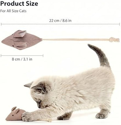 Catnip Mice Cat Toys, 6 Pcs Interactive Fabric Mouse Toys for Indoor Cats - Image 6