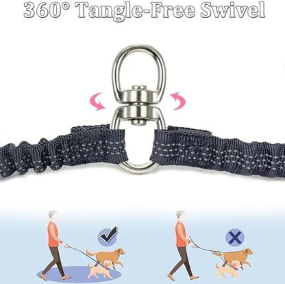 Double Dog Leash Coupler, Different Length Splitter for 2 Dogs - Image 2