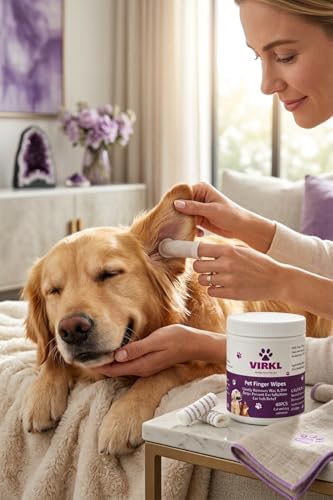 Pet Finger Wipes for Dogs & Cats – Ear, Eye and Teeth Cleaning Wipes – Alcohol-Free, Fragrance-Free, Plant-Based Grooming Wipes for Sensitive Pets – 60 Count - Image 4