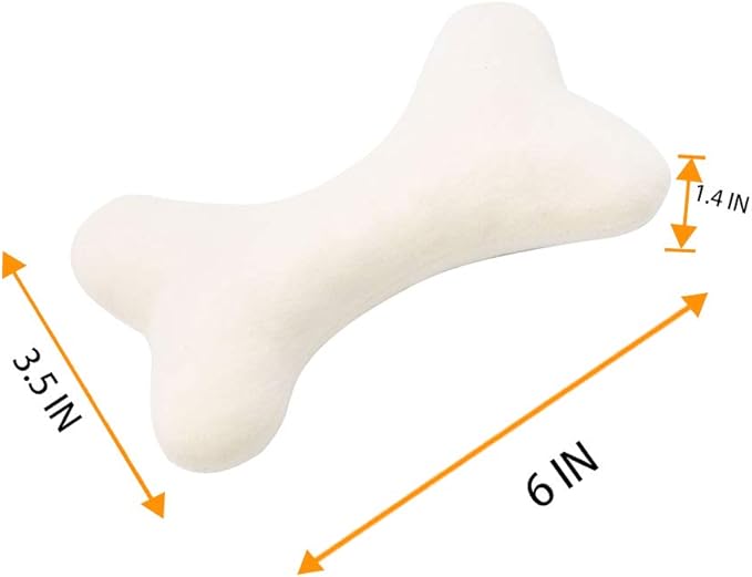 JOYELF Squeaky Dog Toy Plush Dog Chew Toy for Puppy Dogs, Interactive Non Toxic Chase Fetch Dog Toys with Squeakers for Dogs, 3 Pack Bones
