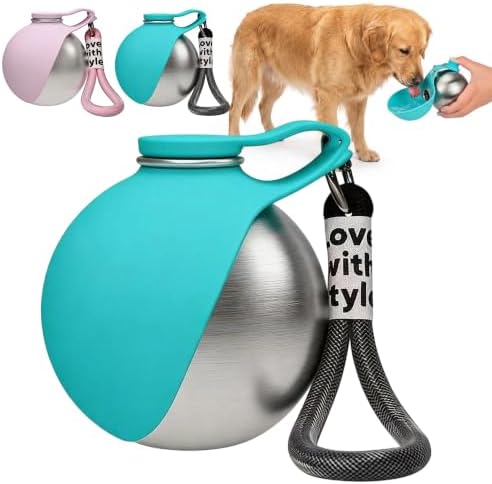 Portable Pet Water Bottle & Collapsible Dog Bowls, Spill Proof Water Dispenser, Cat Food Container & Dog Treat Holder, Small Size Pet Supplies Travel Accessories for Puppy Walking & Gifts by Unknown