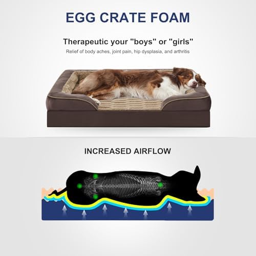 FURTIME Orthopedic Supportive Extra Large Dog Bed, XXL Waterproof Pet Bed - Image 3
