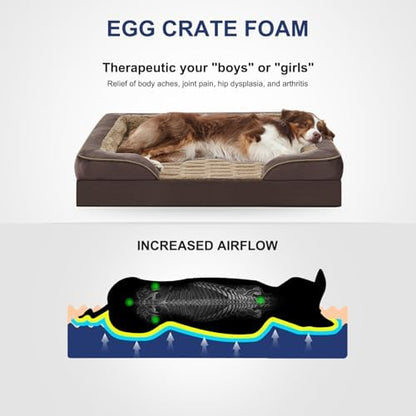 FURTIME Orthopedic Supportive Extra Large Dog Bed, XXL Waterproof Pet Bed - Image 3