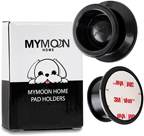 MYMOON HOME Pee Pad Holder for Dogs (2 Pack) Dog Potty Training Pad for Leg-Lifting Marking Dogs - Use with Any Size Puppy Wee Wee Pads - Stick on Any Flat Surface, Strong Magnets (Black) by MYMOON+HOME