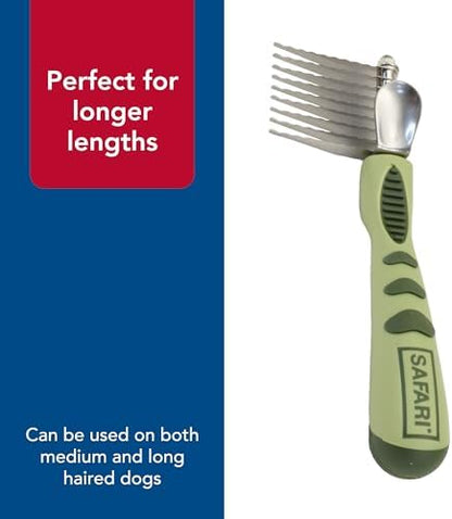 Coastal Pet Safari Dog De-Matting Comb - Serrated Stainless Steel Grooming Tool for Dogs with Medium to Long Hair - Keeps Coats Smooth & Soft - One Size - Image 5