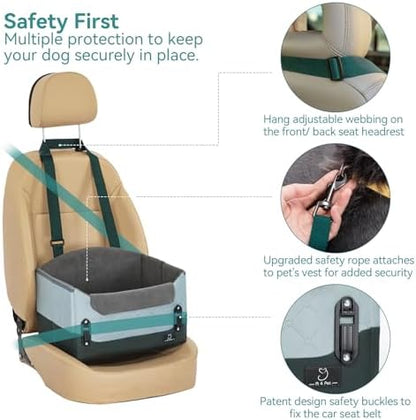 A 4 Pet Dog Car Seats for Small Dogs, Under 25 lbs, Patent Buckles - Image 2