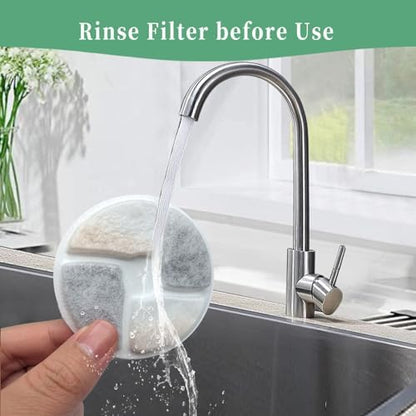 6 Set Cat Water Fountain Filter, Cat Fountain Filter Replacement for 2L/67oz Round Stainless Steel Pet Water Fountain, 3 Triple Filtration System - Image 5