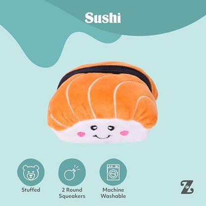 ZippyPaws NomNomz Dog Squeaky Toys to Keep Them Busy, Pet Products - Sushi - Image 4