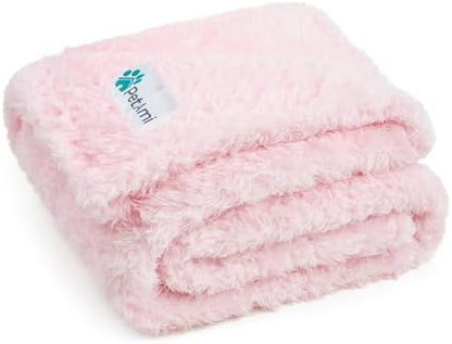 PetAmi Soft Plush Sherpa Dog Blanket for Pet Cat, Medium 29x40, Pink by PetAmi
