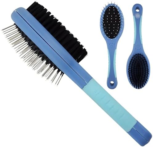 AKC 2-in-1 Grooming Brush for Dogs & Cats, Deshedding & Detangling by AmericanKennelClub