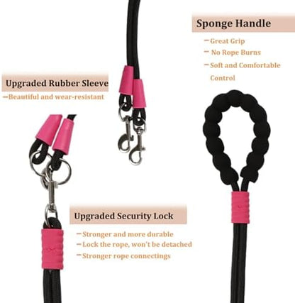 Double Dog Leash for Two Dogs Walking No Tangle Hands Free - Image 3