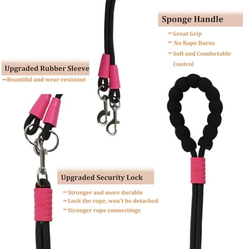 Double Dog Leash for Two Dogs Walking No Tangle Hands Free - Image 3