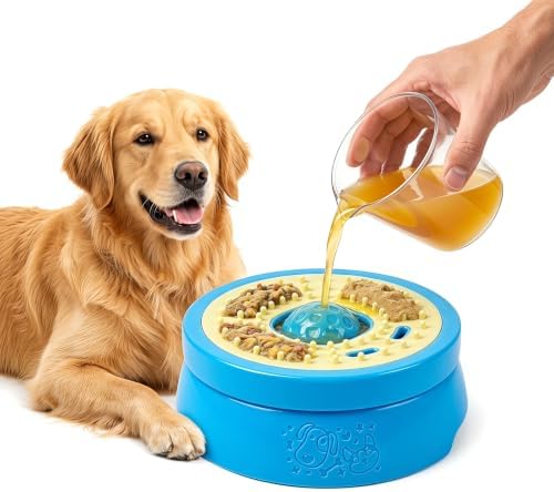 9oz Dog Lick Bowl with Rolling Ball, Twist-Lockable Dog Enrichment Toys by Unknown