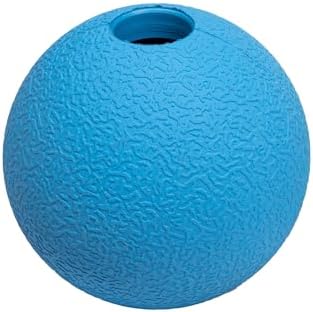 Amazon Basics Interactive Bouncy Durable Rubber Dog Toy Balls, 2.5 inch, Blue, Beige, Orange, Pack of 3 - Image 3