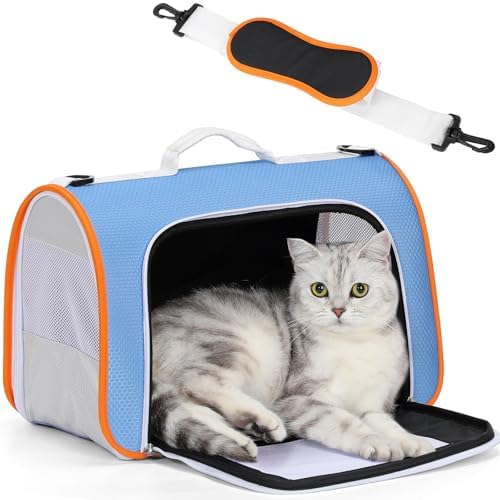 A 4 Pet Cat Carrier, Airline Approved, EVA Soft-Sided, Anti-Collapse by A4PET