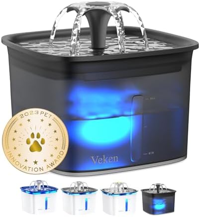 Veken Innovation Award Winner 95oz/2.8L Cat Water Fountain by Veken