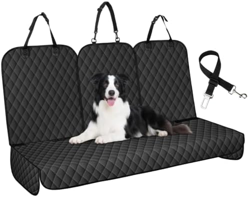 NECKORY Dog Car Seat Cover for Back Seat, Fits Cars/SUVs/Trucks, M-Black by NECKORY